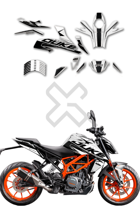 Duke Edition Full Body Sticker Compatible with Duke 125/200/250/390 Gen 2 | Made in Premium Gloss Vinyl with FPF (Fade Protection Film), Waterproof, Precut Sticker, Pack of 1
